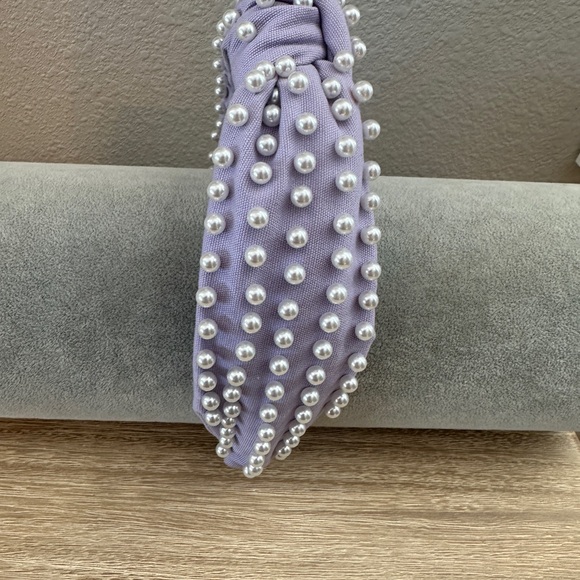 LA BELLA Lilac Pearl Headband - Picture 3 of 4